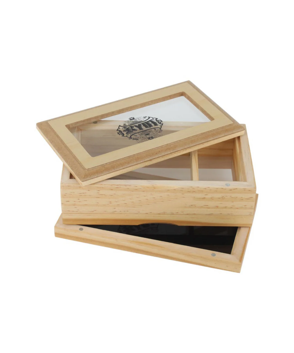 RYOT Glass Top 4" X 7" Natural Sifter Box - Image 2