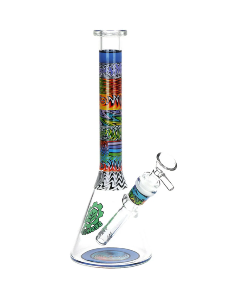 SeshGear 10" Technicolor Zig Wag Glass Beaker Bong - Image 2