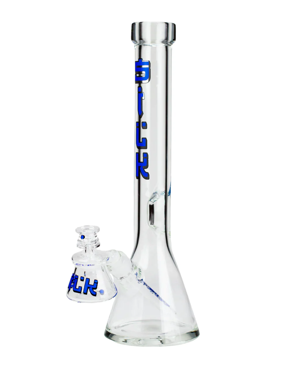 Silk Glass 17" 10mm Thick Beaker Bong With Dry Ash Catcher - Image 2