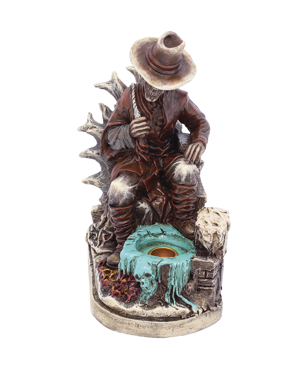 Skeleton Cowboy Incense Burner - Image 2