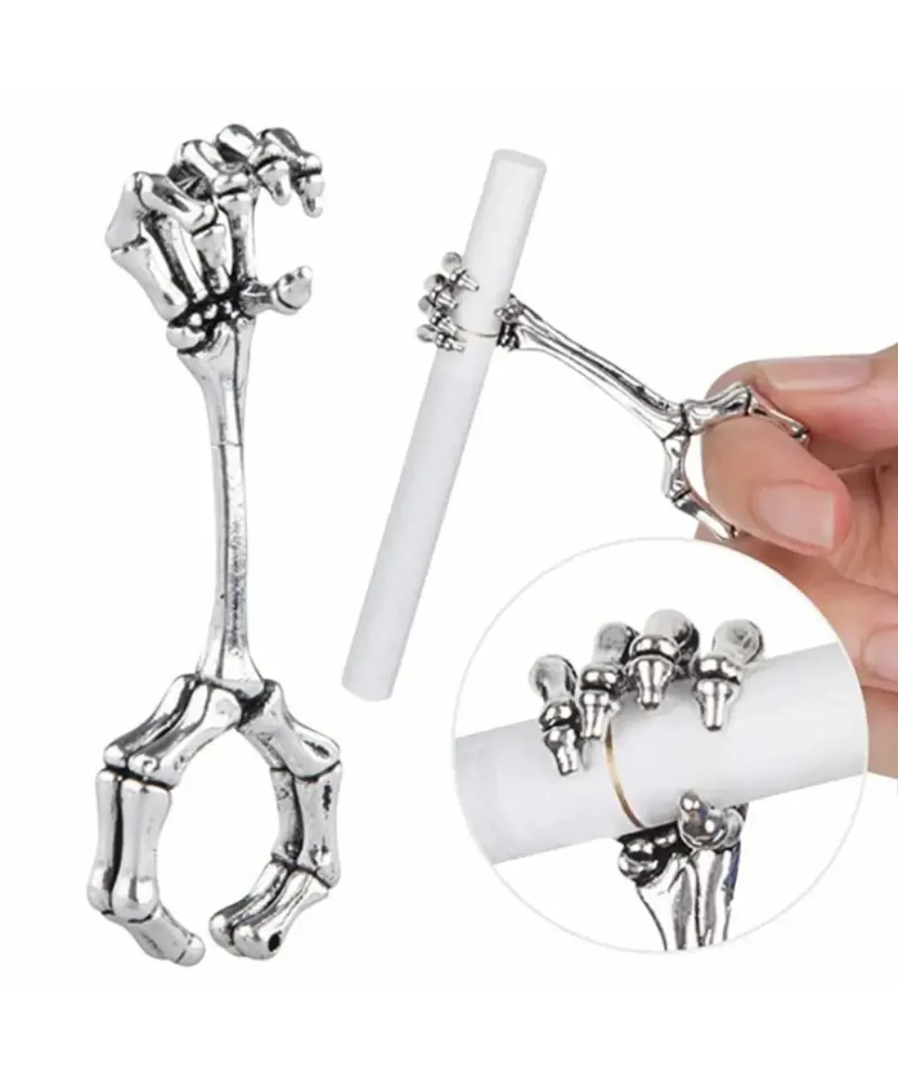 Skeleton Hand Ring Roach Clip - Image 2