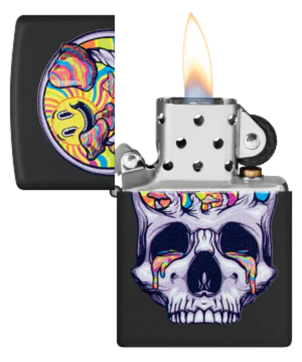 Skull Moon Design Zippo Lighter - Image 2