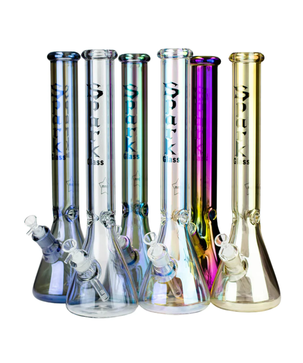 Spark 18" 9mm Thick Coloured Glass Beaker Bong - Image 2