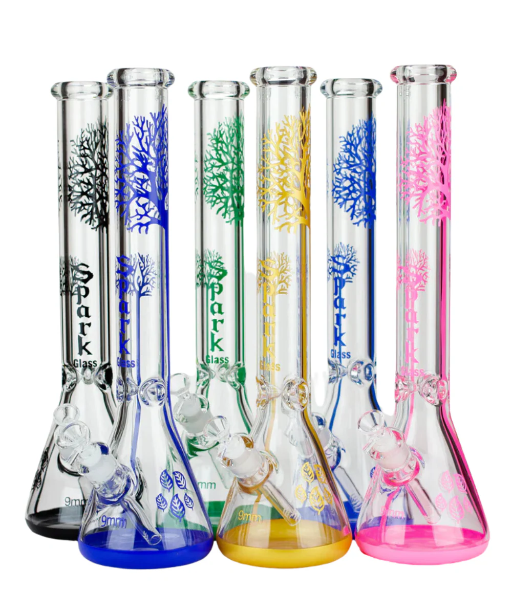 Spark 18" 9mm Thick Tree Glass Beaker Bong - Image 2