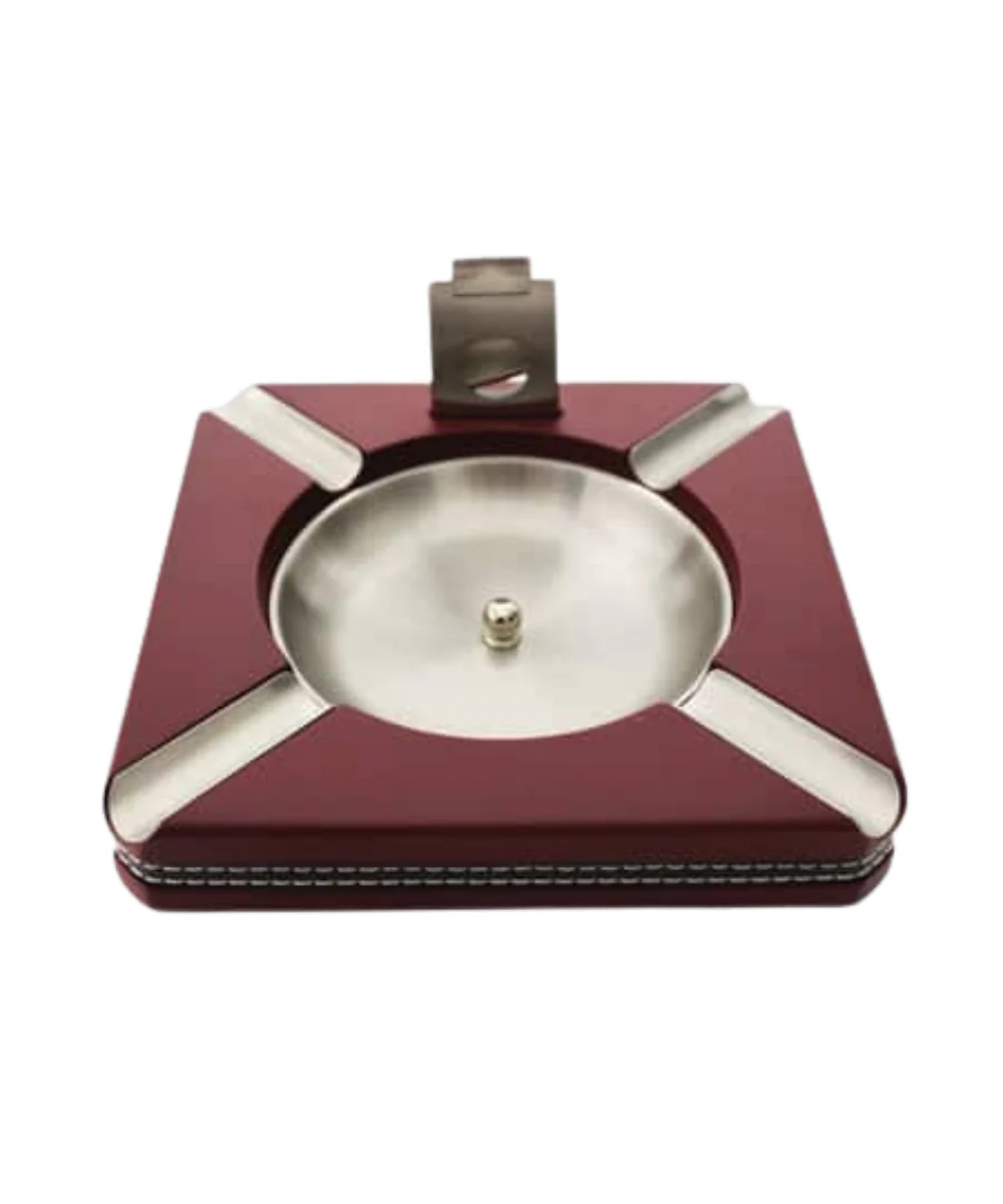 Square Cigar Ashtray With Cutter - Image 2