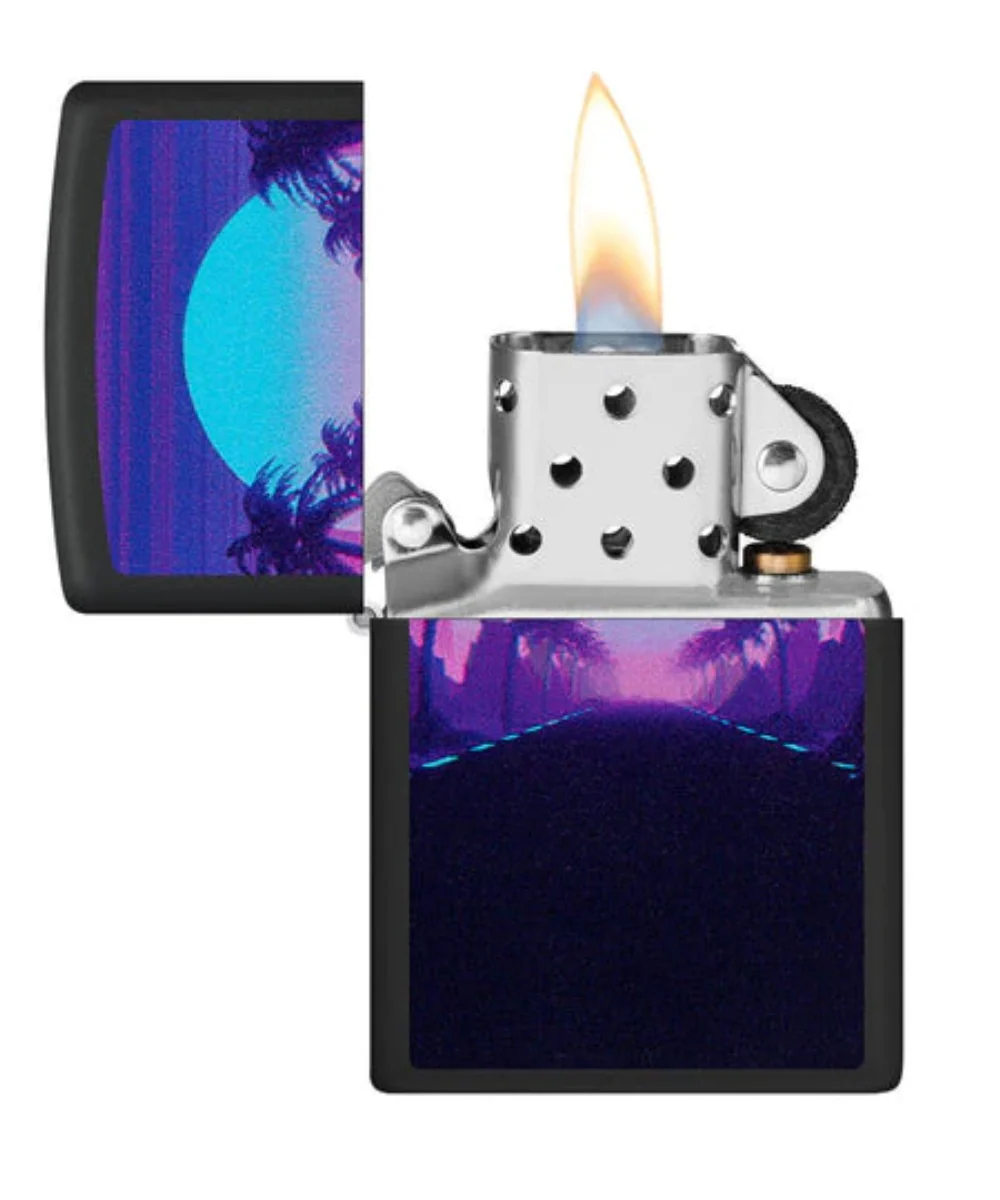 Sunset Blacklight Zippo Lighter - Image 2