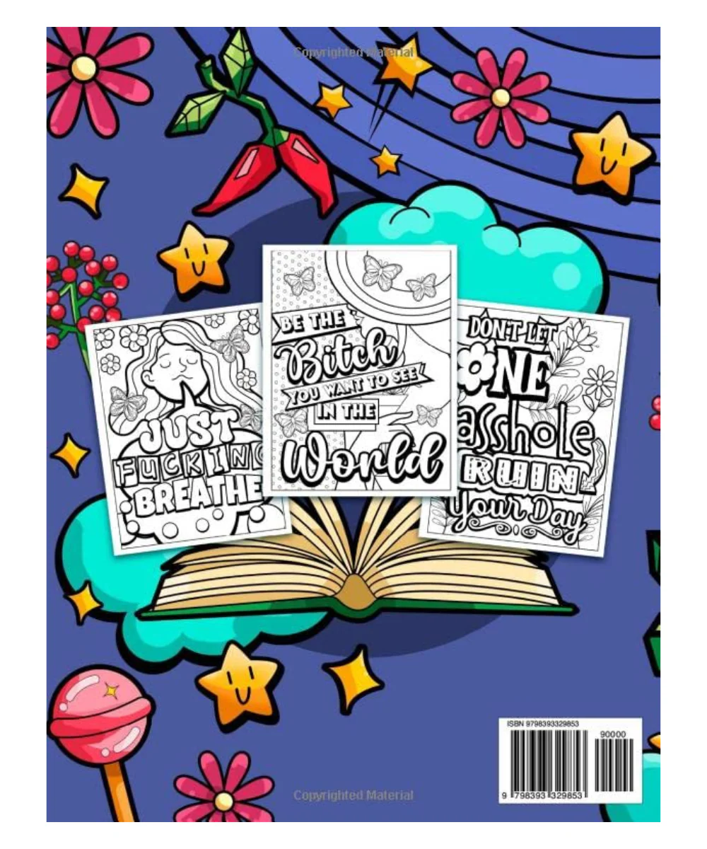 Swear Word Colouring Therapy Colouring Book - Image 2