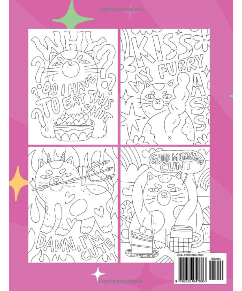Swearing Cats Colouring Book - Image 2