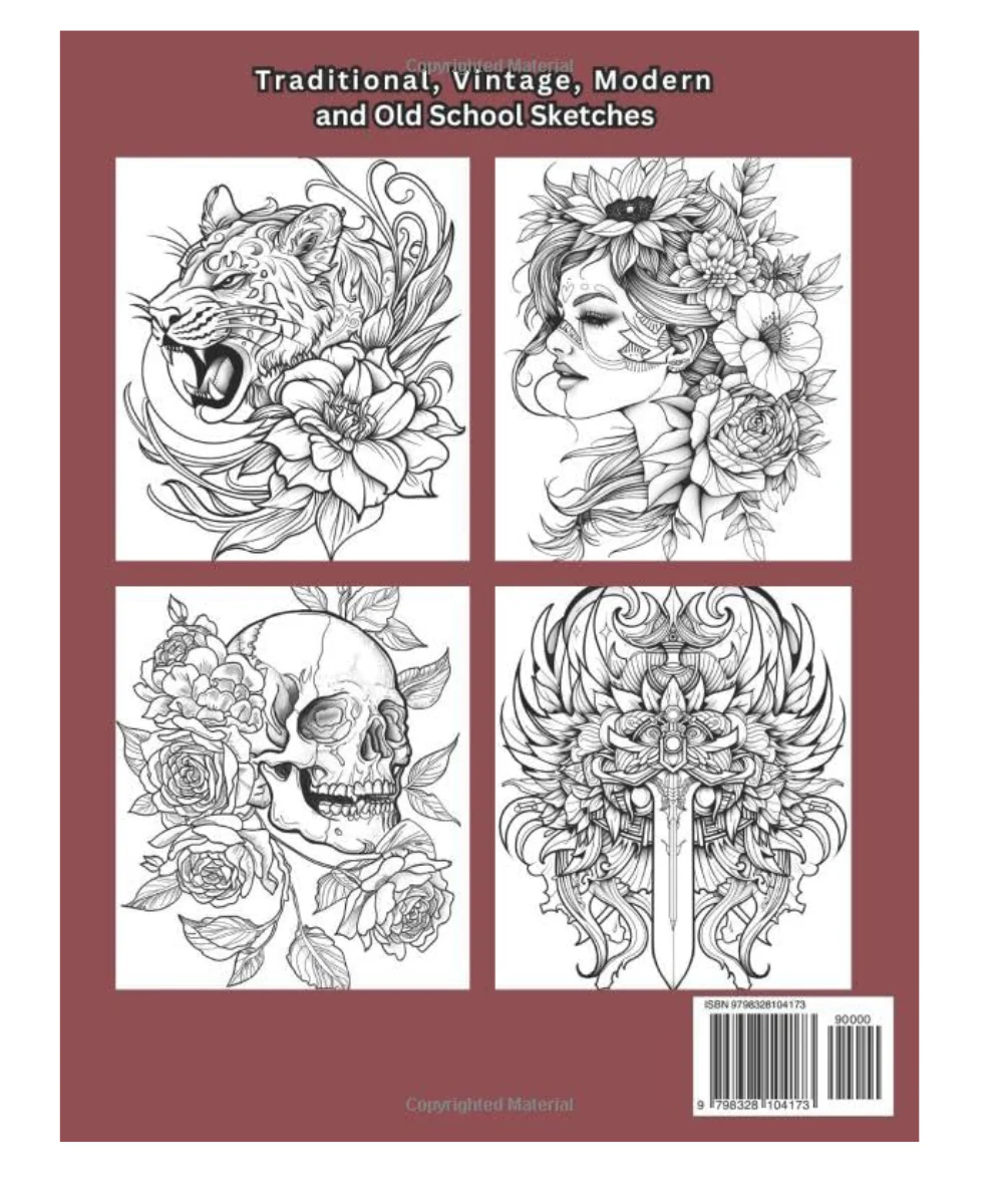Tattoo Colouring Book - Image 2