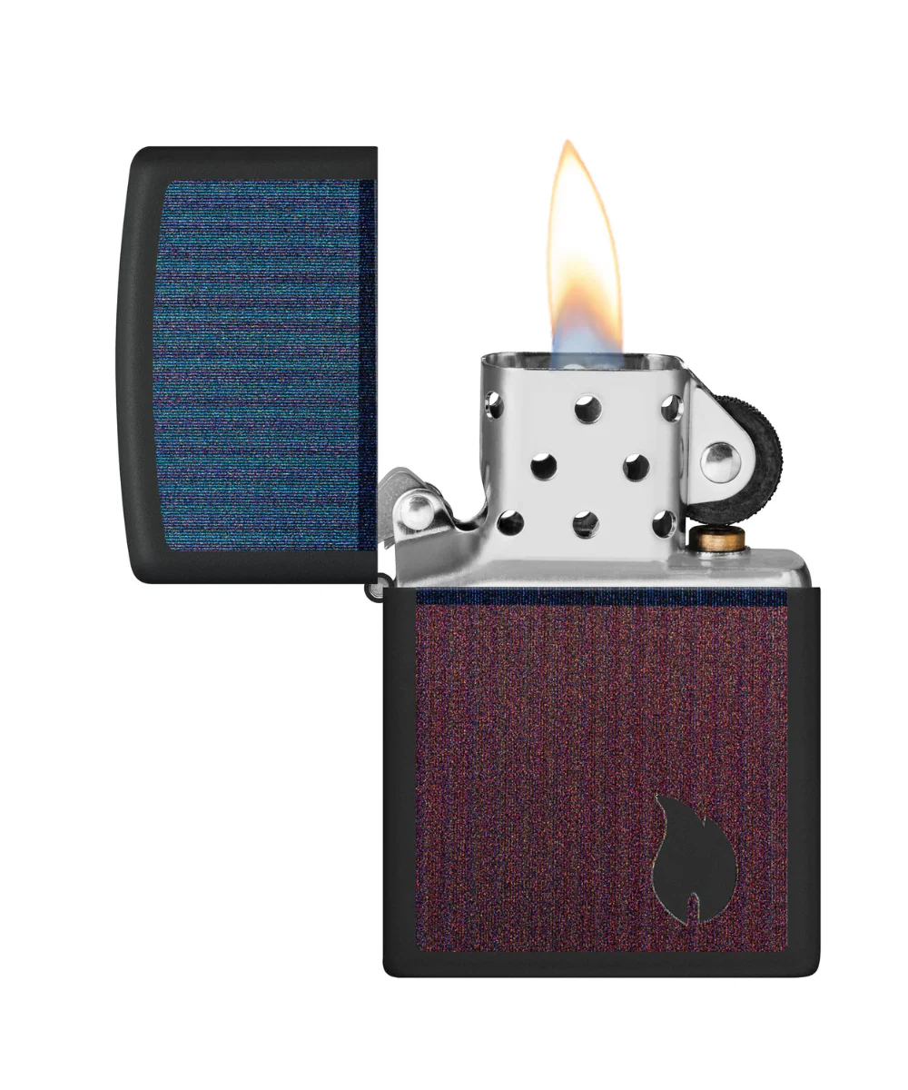 Two Tone Flame Zippo Lighter - Image 2