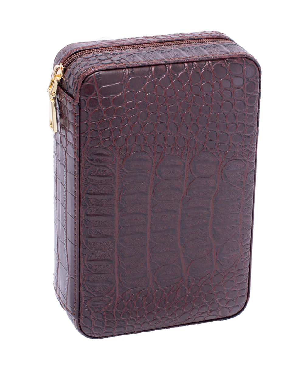 Vegan Leather Cedar Cigar Travel Humidor - Image 5