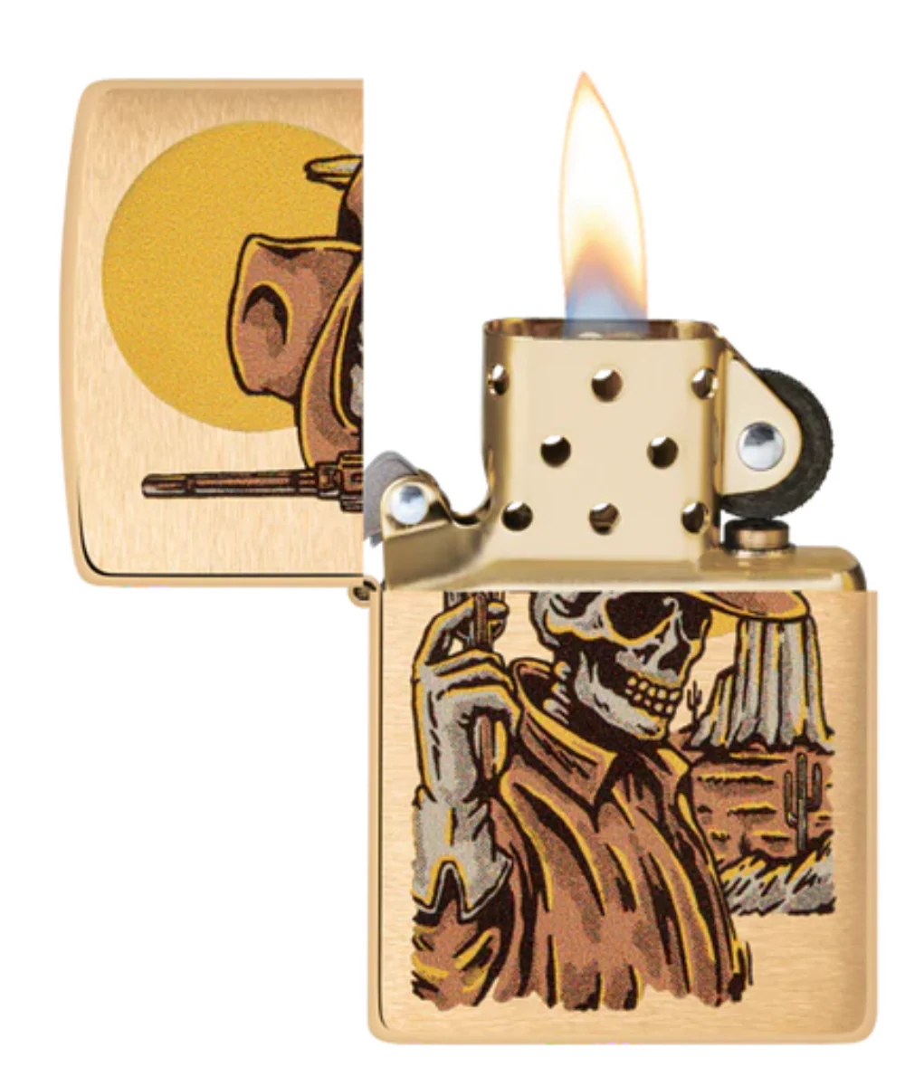 Wild West Skeleton Zippo Lighter - Image 2