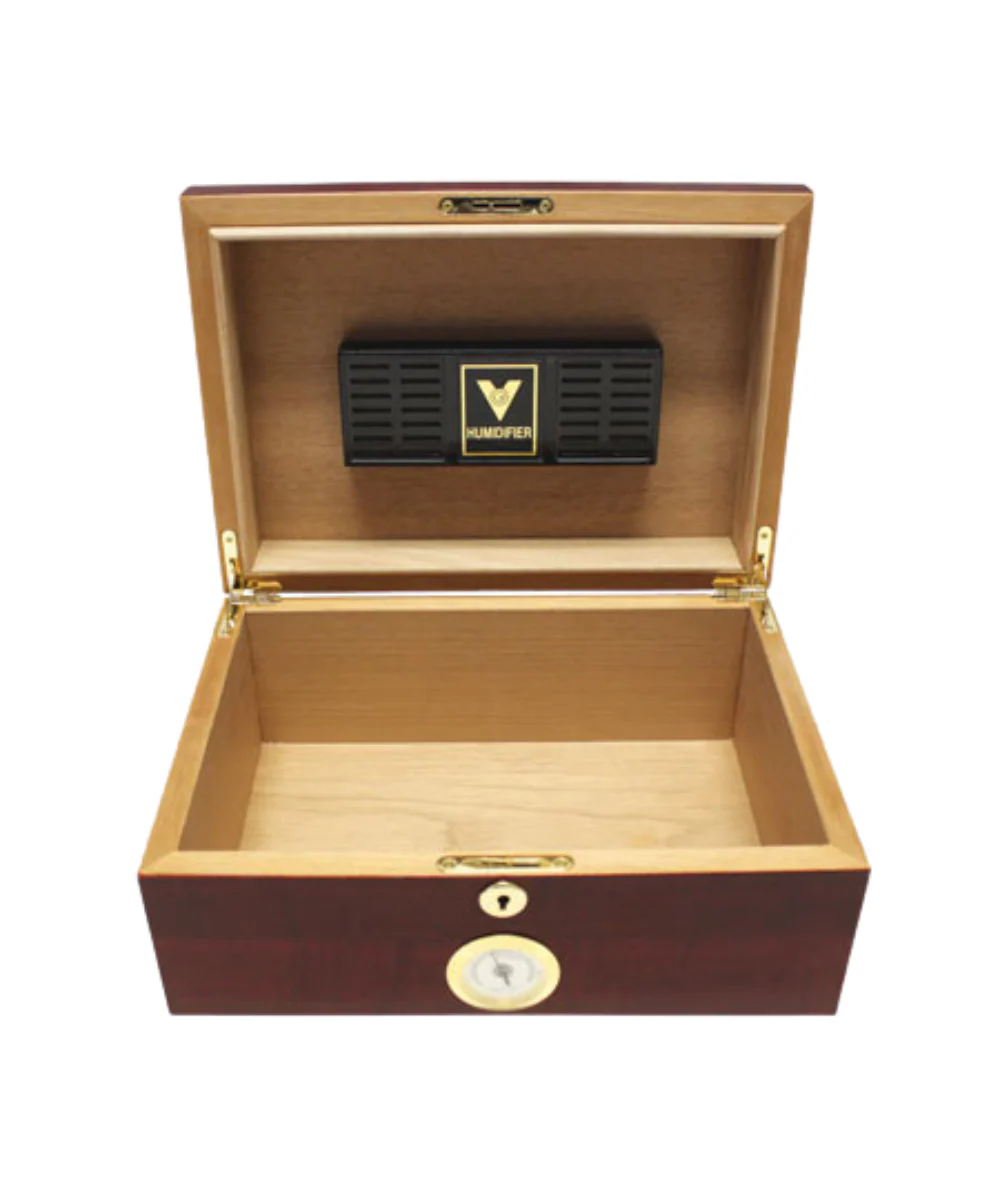 Wood Humidor 60 Count With Lock & Key - Image 2