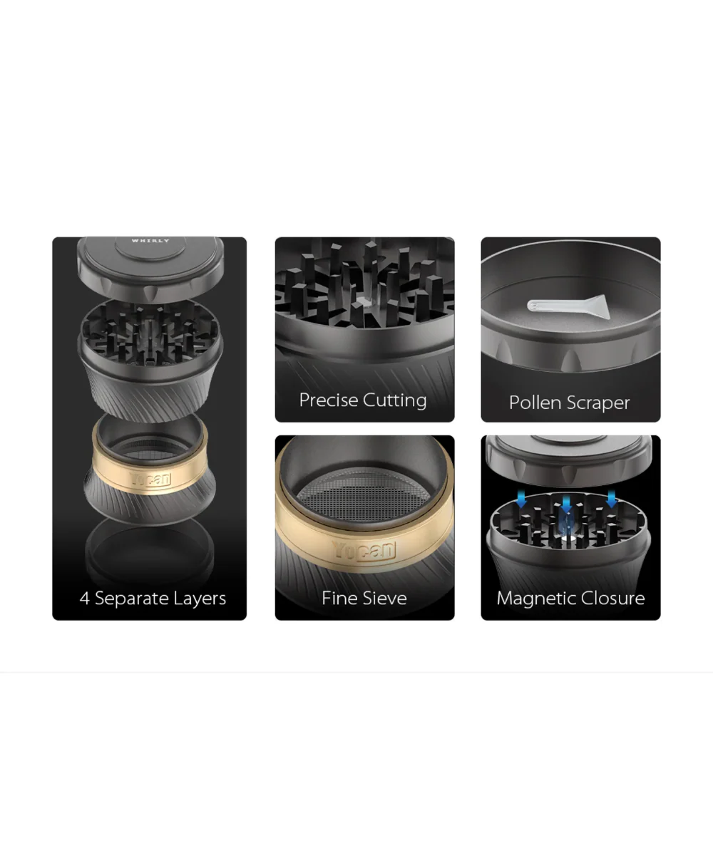 Yocan Whirly 4-Piece Metal Grinder - Image 3